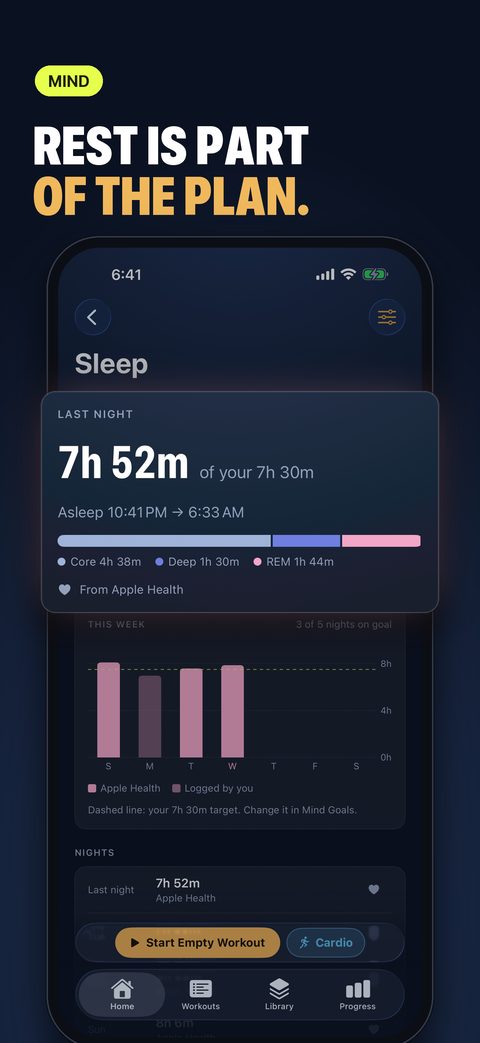 Last night's sleep against your target